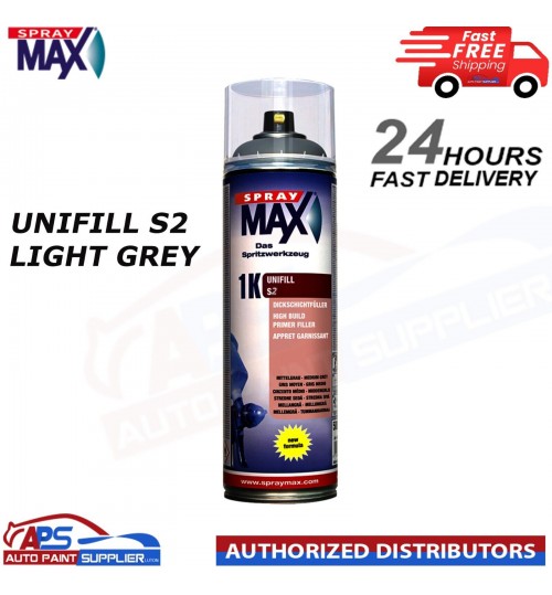 SPRAYMAX S2 LIGHT GREY das spritzwerkze 680421 1K UNIFILL PRIMER AEROSOL 500ML